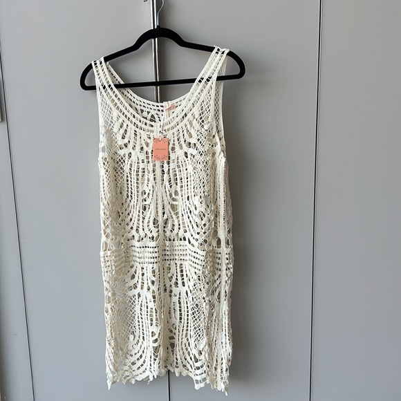 Choa Basic Other - Crochet cover up dress 100% cotton. Ivory